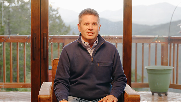 Marvin windows framing a mountain view in a Colorado home